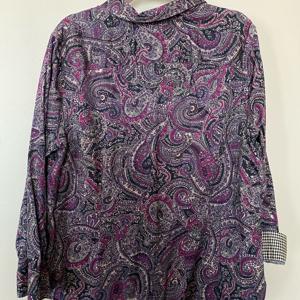 Chaps button down, multi patterned shirt - Picture 2 of 4